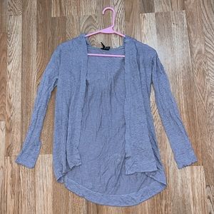 Long Hooded Cardigan Greyish Purplish